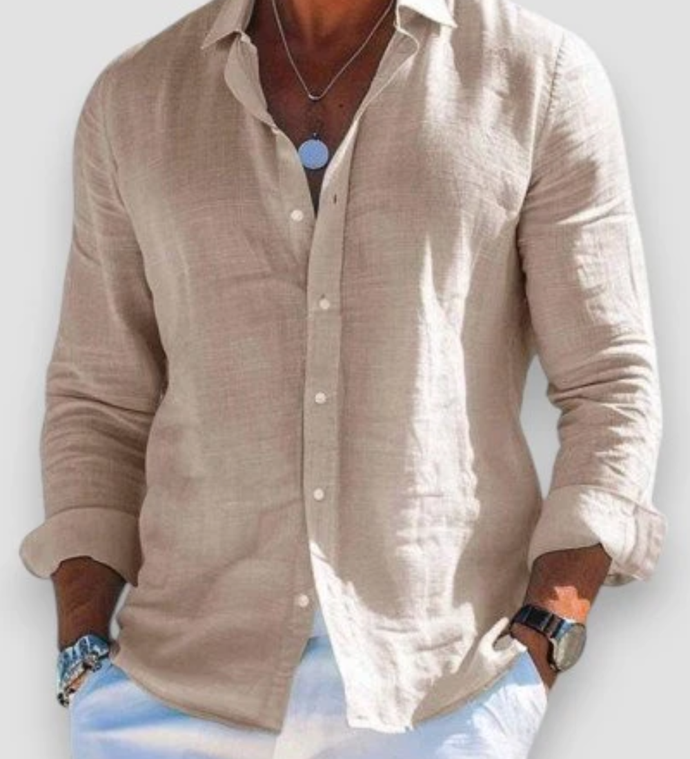 Moda Lusitana - Camisa Casual de Algodão