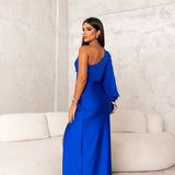 Moda Lusitana - Vestido de Cetim com Fenda