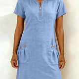 Vestido Lina™ — Elegância Natural para o Dia a Dia
