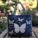 Moda Lusitana - Saco Tote Acolchoado com Borboletas