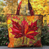 Moda Lusitana - Saco Tote Acolchoado Folhas