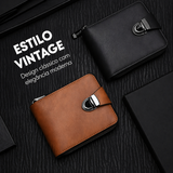 Moda Lusitana - Carteira Vintage Compacta com Zíper