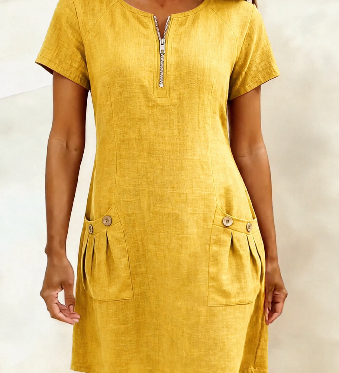 Vestido Lina™ — Elegância Natural para o Dia a Dia