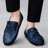 Mocassins em pele floral