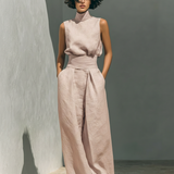 Moda Lusitana - Conjunto Minimalista de Algodão e Linho