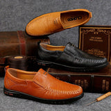 Mocassins elegantes em pele