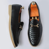 Mocassins de couro chique para homem