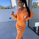 Andrea™ - Conjunto de camisola e vestido casual