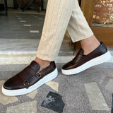 Mocassins de couro deslizantes