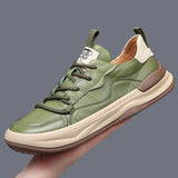 Sapatos de couro de sola alta