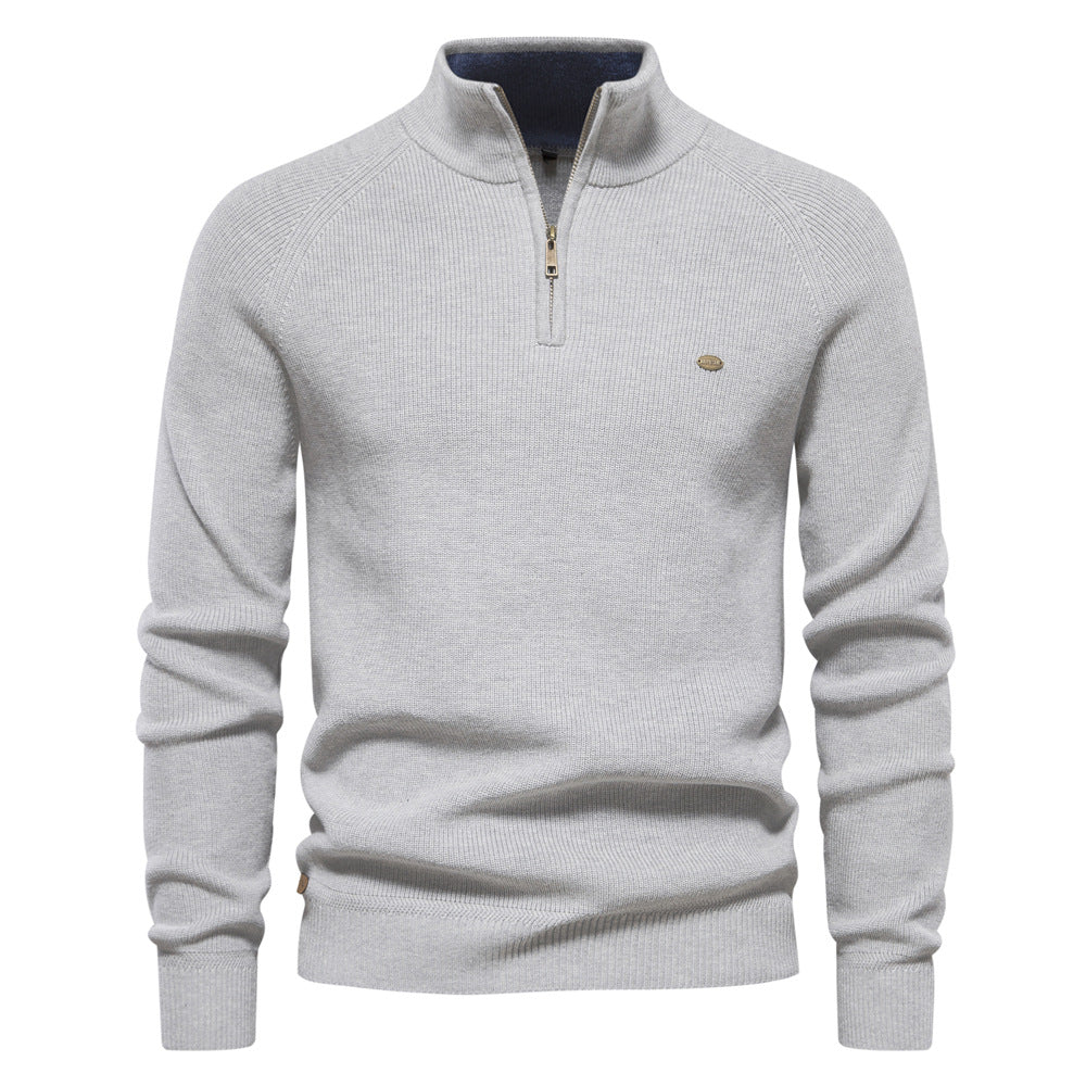 Camisola com fecho de correr de luxo