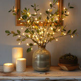 Ramo de Oliveira com luzes decorativas