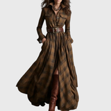 Lina - Maxi vestido xadrez