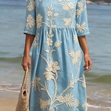 Moda Lusitana - Vestido de Verão Bordado