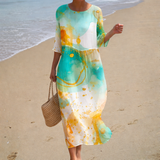 Vestido Longo Sofisticado com Caimento Fluido