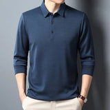 Camisa pólo elegante de manga comprida