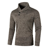 Elegante camisola de gola alta com botões