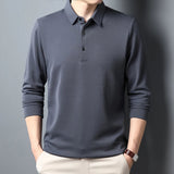 Camisa pólo elegante de manga comprida