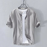 Camisa de verão em algodão e linho