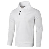 Elegante camisola de gola alta com botões