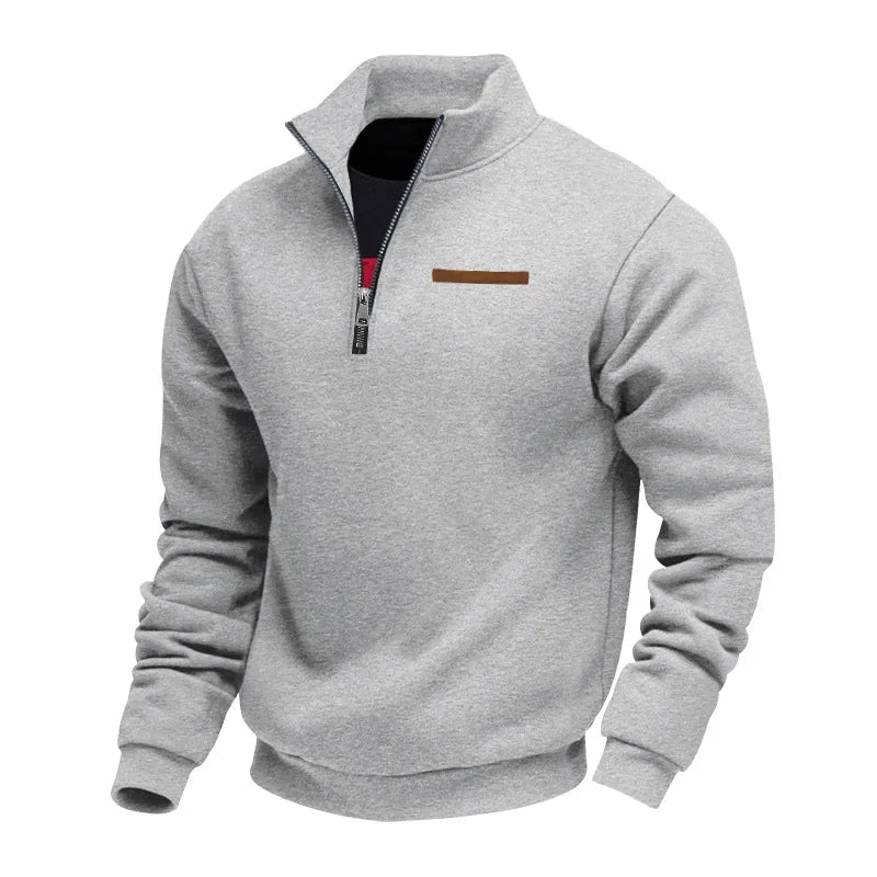 Camisola casual com fecho de correr