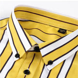 Givalli - Camisa casual às riscas para homem