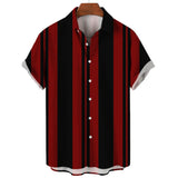 Camisa de verão de manga curta às riscas