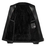Casaco de couro elegante para homem