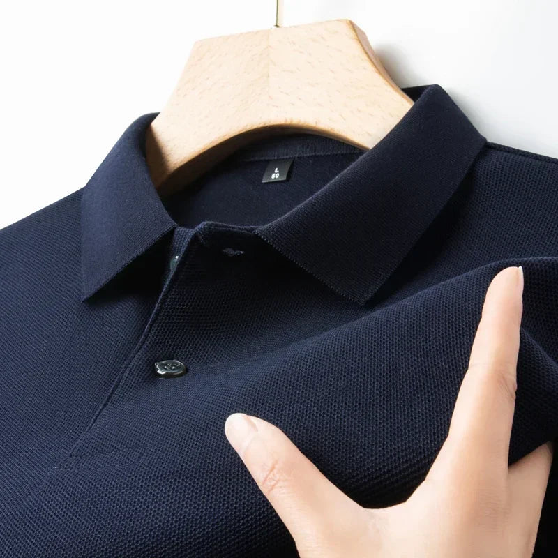 Camisa pólo casual de algodão