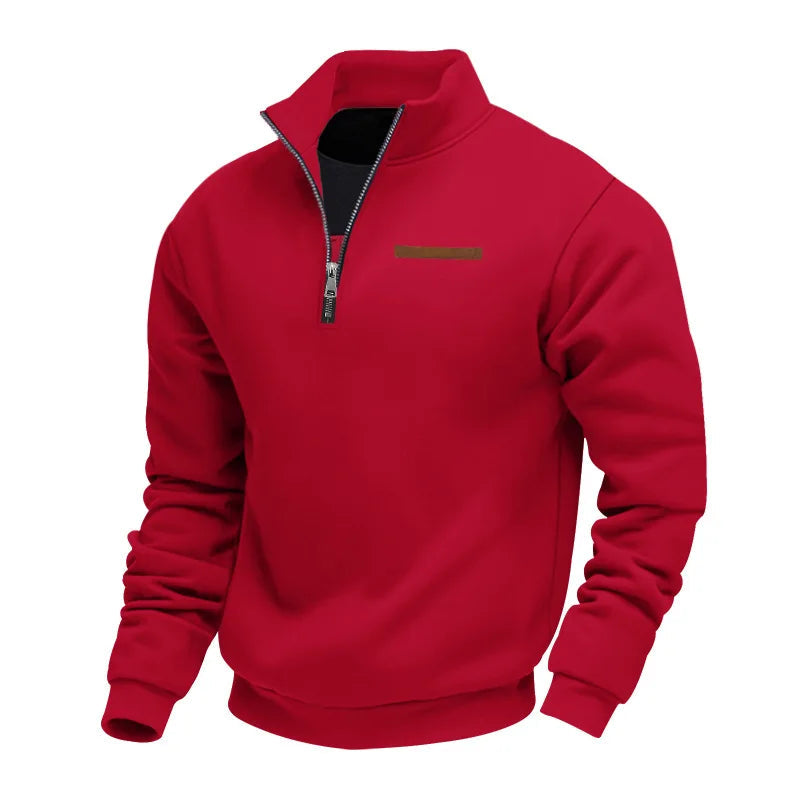 Camisola casual com fecho de correr