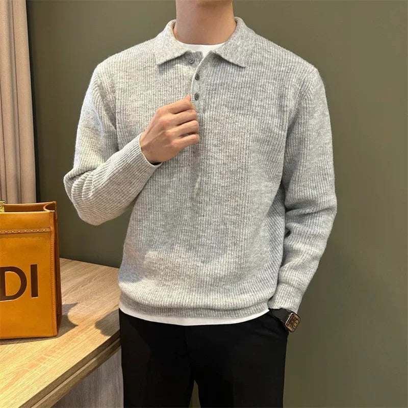 Elegante camisola polo de malha