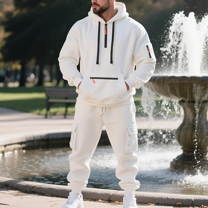 Conjunto elegante multibolsos para homem