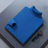 Elegante camisola de gola alta em algodão