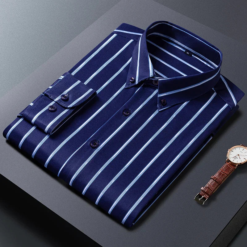 Givalli - Camisa de homem com riscas elegantes