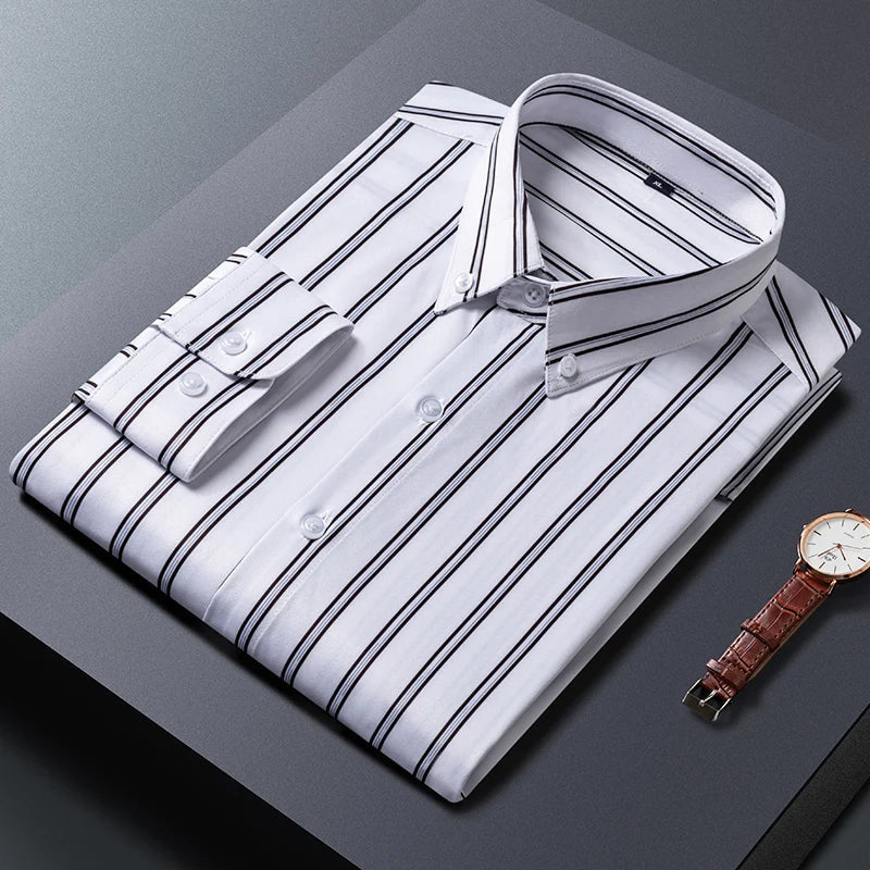 Givalli - Camisa de homem com riscas elegantes