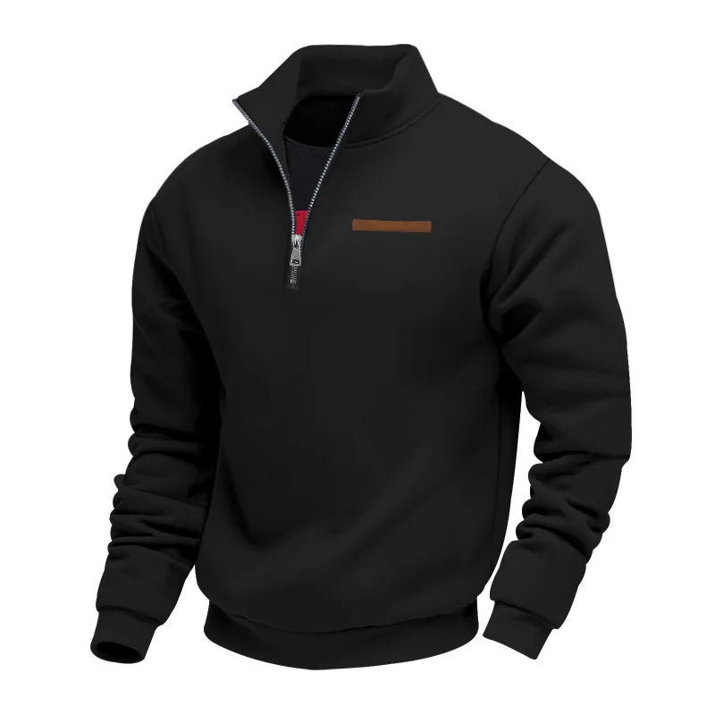 Camisola casual com fecho de correr