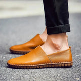 Mocassins em pele respirável