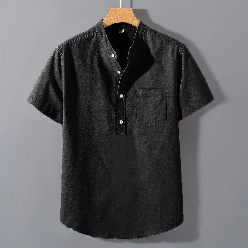 Camisa de algodão de manga curta