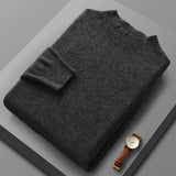 Camisola de caxemira com gola média