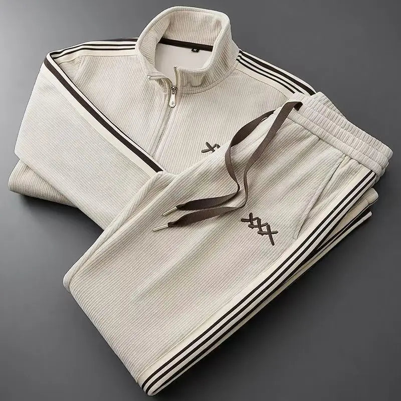 Conjunto de algodão elegante para homem