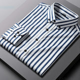 Givalli - Camisa casual às riscas para homem