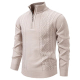 Camisola vintage com fecho de correr e malha