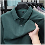 Camisa pólo casual de algodão