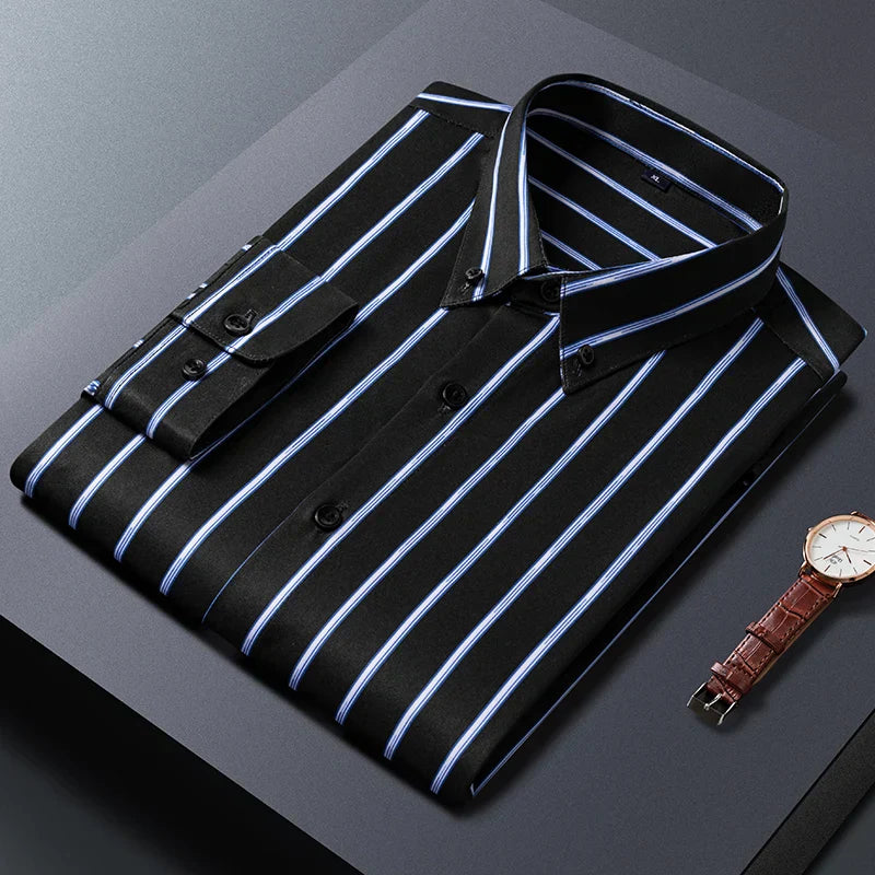 Givalli - Camisa de homem com riscas elegantes