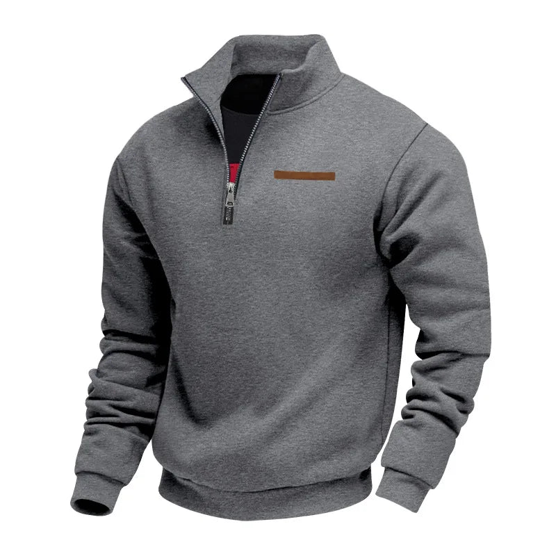 Camisola casual com fecho de correr