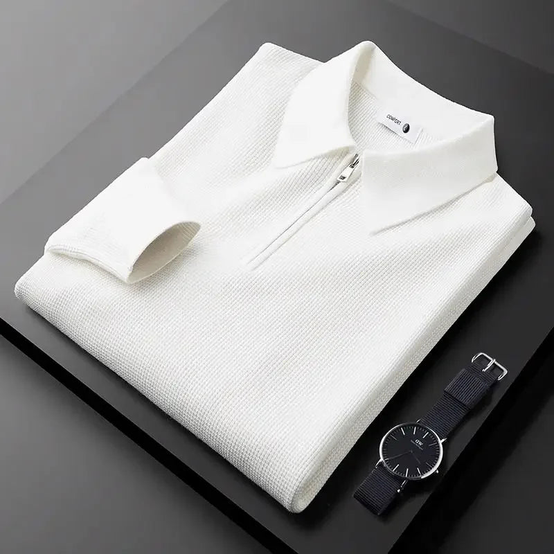 Camisola com fecho de correr elegante para homem