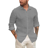 Camisa havaiana em linho de algodão