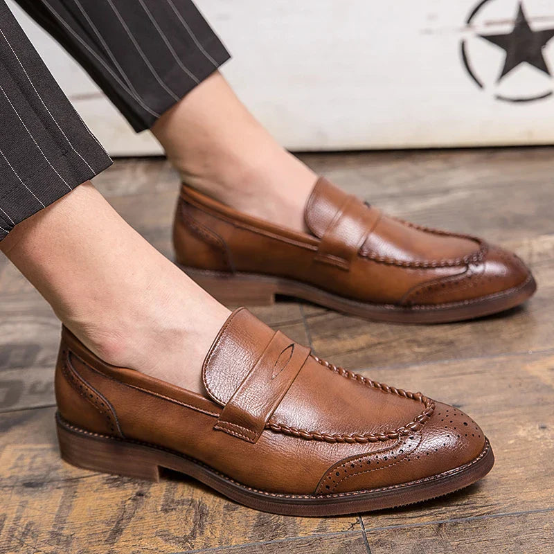 Mocassins de couro chiques