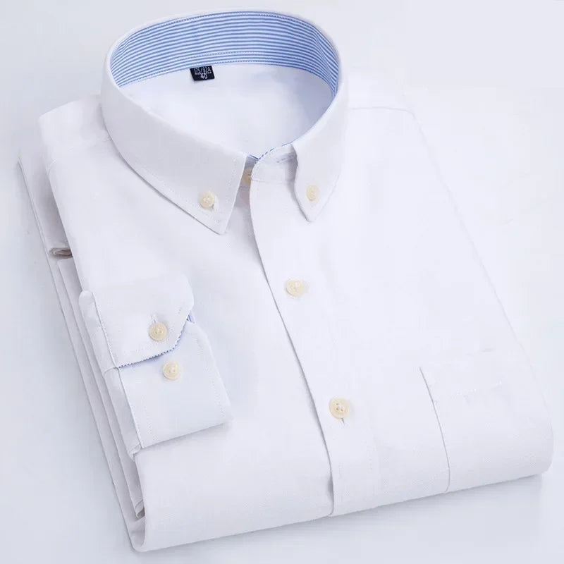 Camisa de algodão de manga comprida