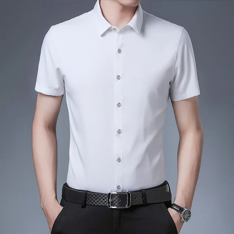Camisa de manga curta casual para negócios